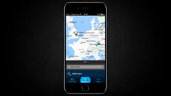 MINI Connected App regular destination