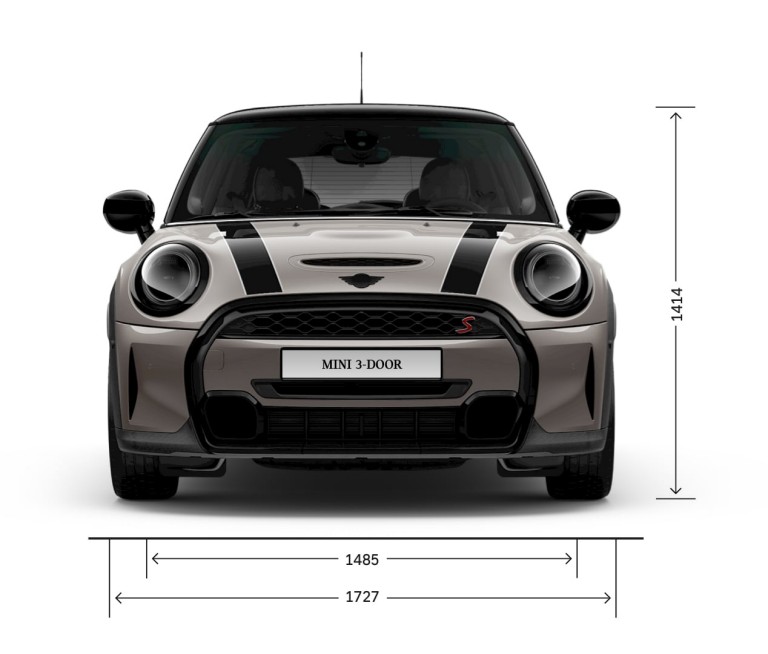 MINI 3-door Hatch – front view – dimensions